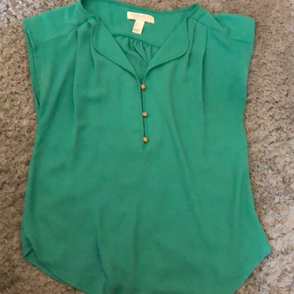 Kelly Green Forever 21 blouse